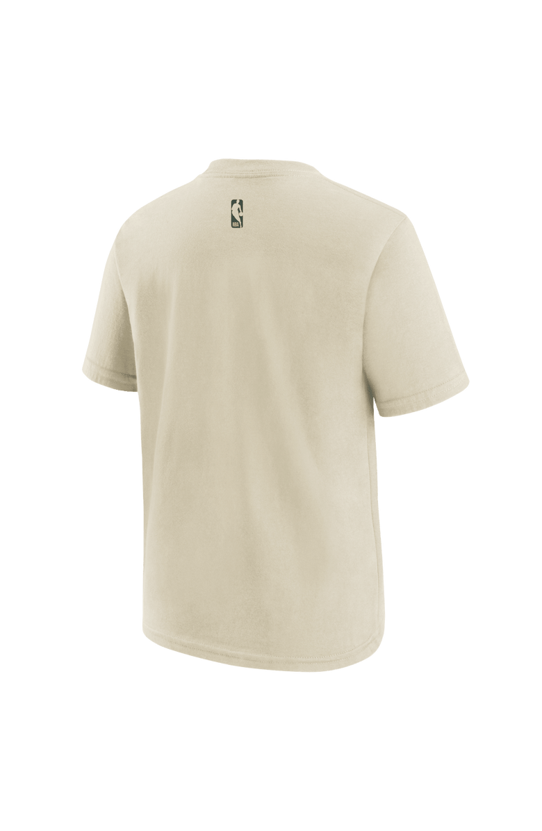Nike Youth Nike Cream/Hunter Green Milwaukee Bucks 2025/26 City Edition Max90 T-Shirt, Alternate, color, Hunter Green