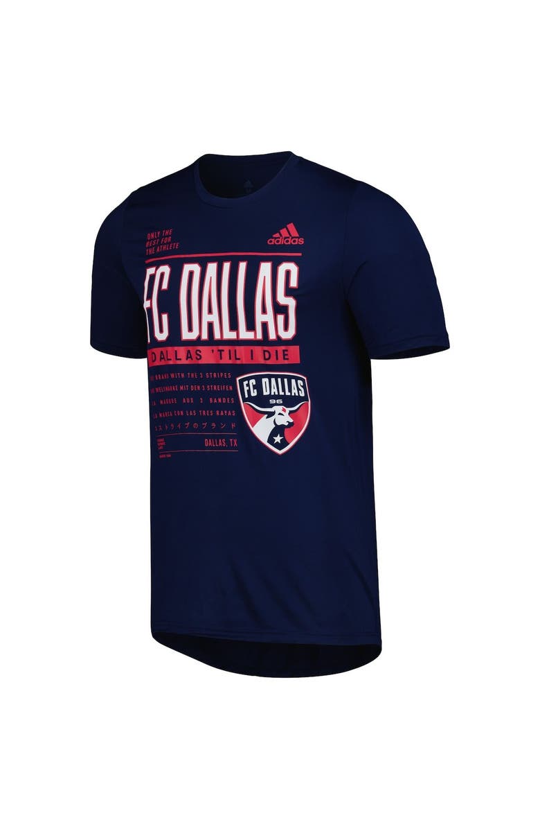 adidas Men's adidas Navy FC Dallas Club DNA Performance T-Shirt, Alternate, color, Navy