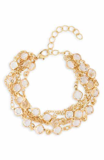 SAACHI Crystal Layered Chain Bracelet