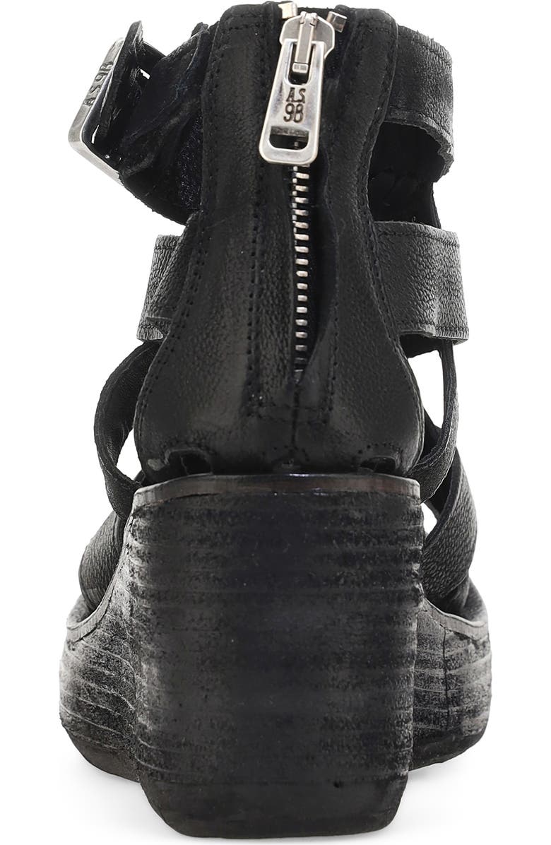 A.S.98 Norman Platform Wedge Sandal, Alternate, color, Black