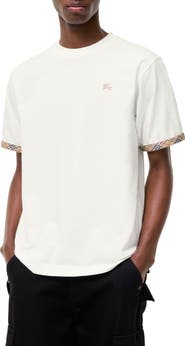 Burberry Check Trim Cotton T-shirt