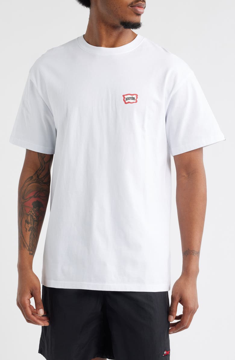 ICECREAM Quarters Graphic T-Shirt, Main, color, White