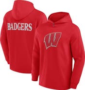 FANATICS Men's Fanatics Red Wisconsin Badgers Blaze Tri-Blend Pullover Hoodie