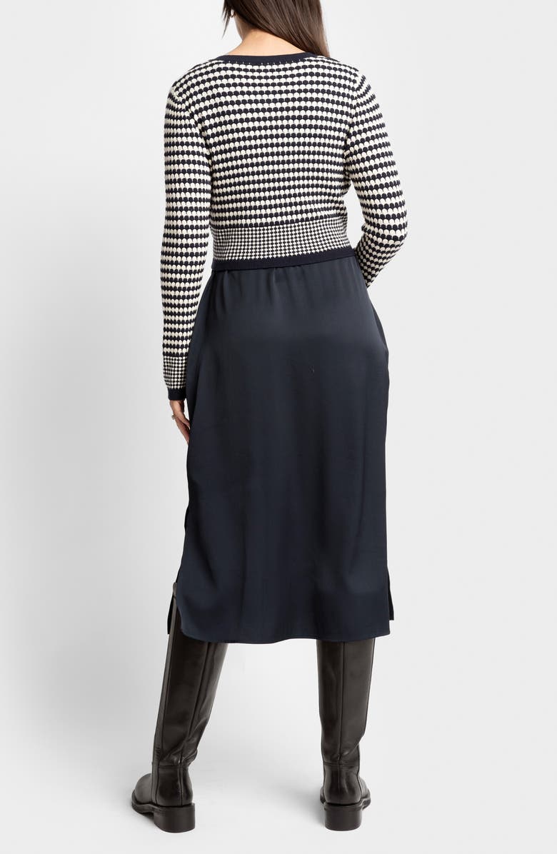 Seraphine Midi Dress & Scallop Cardigan Maternity/Nursing Set, Alternate, color, 