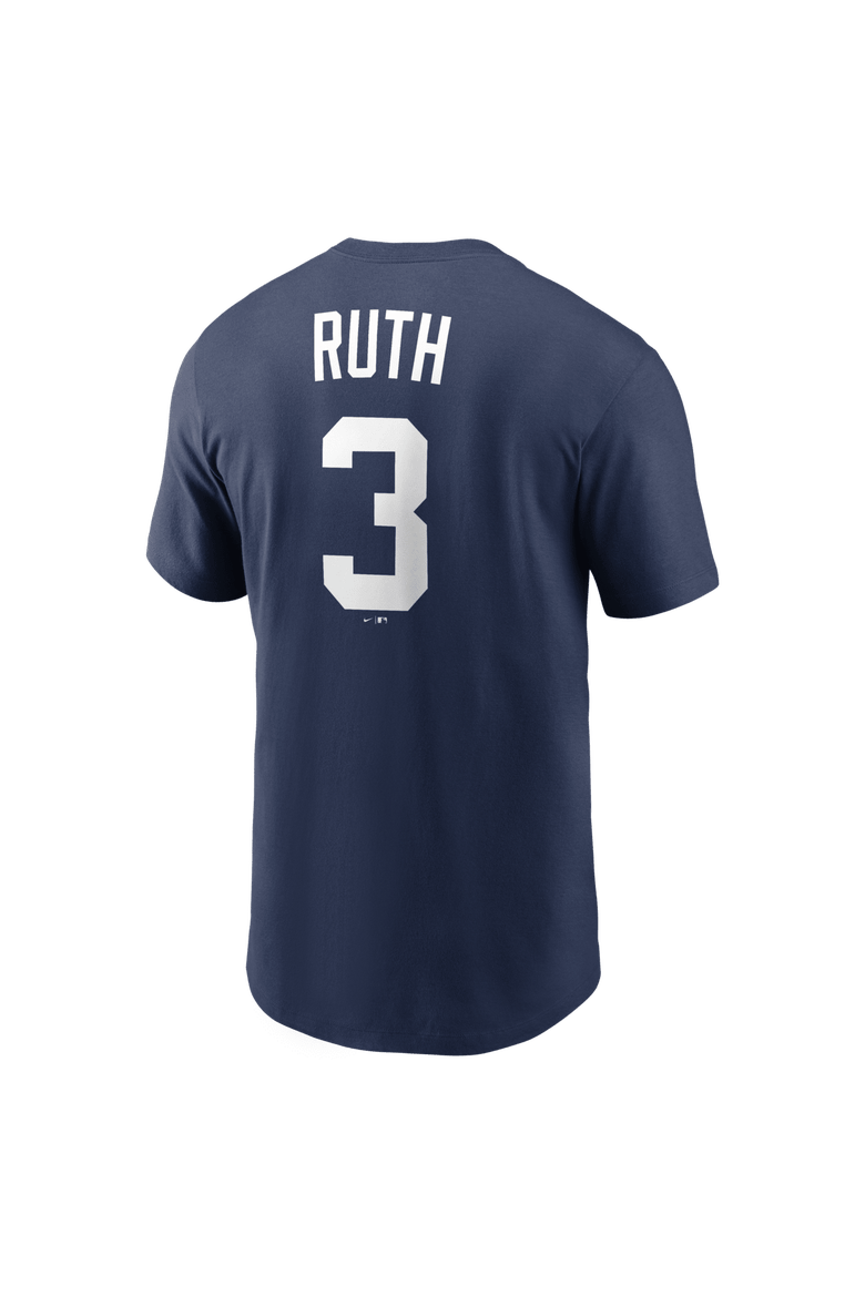Men's Nike Babe Ruth Navy New York Yankees Cooperstown Collection Name & Number T-Shirt, Alternate, color, Navy