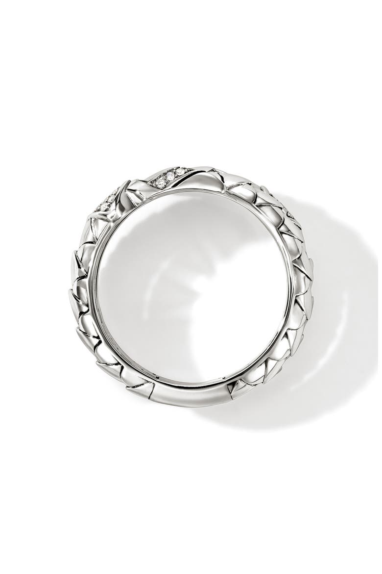 Naga Sterling Silver & Diamond Coil Ring, Alternate, color, SILVER