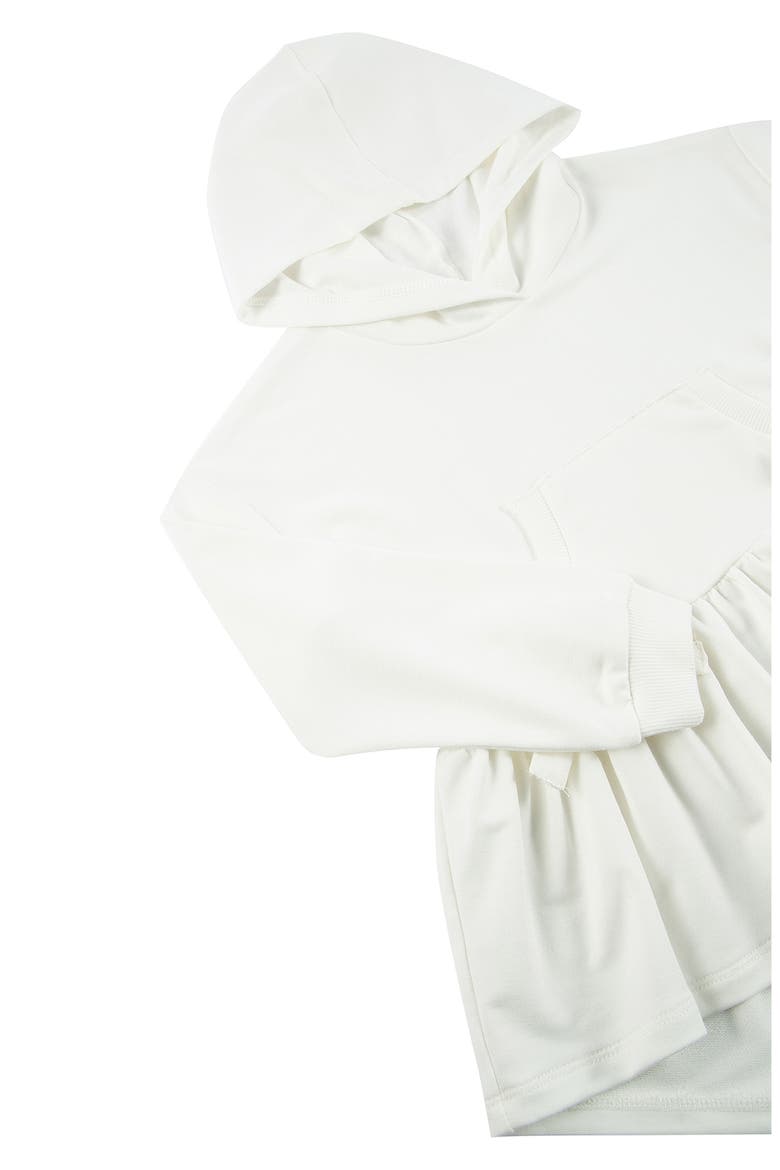 Kids' Hooded Top & Flare Leg Pants Set, Alternate, color, OFF-WHITE