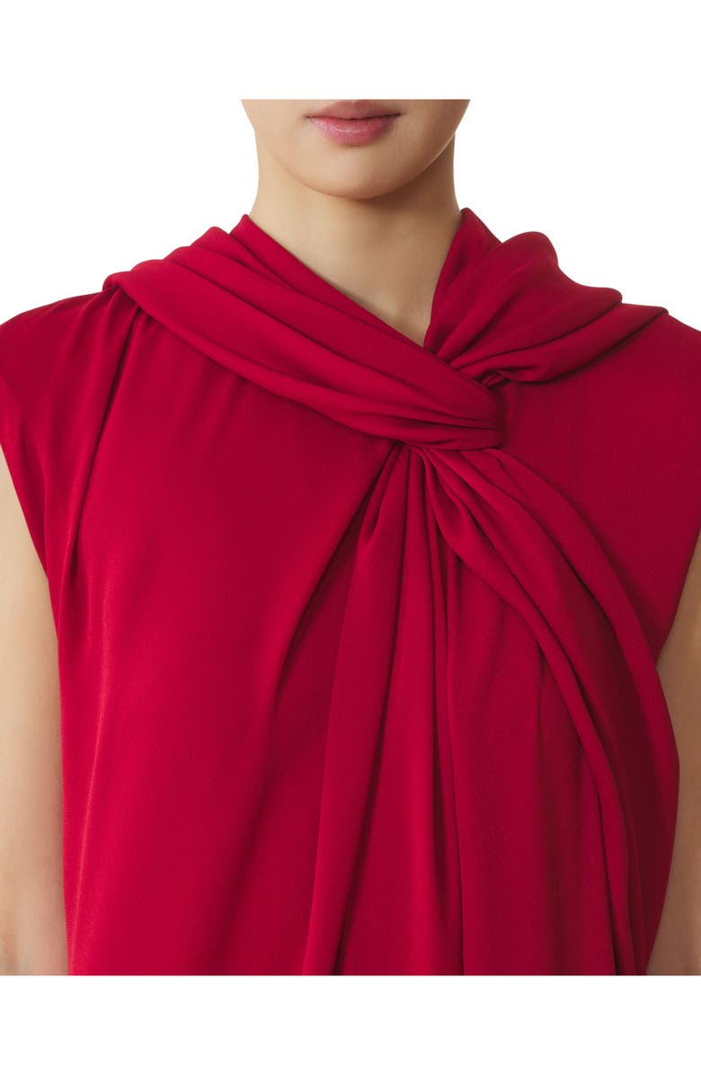 Lanvin Long Knotted Dress In Satin, Alternate, color, Red Anemone