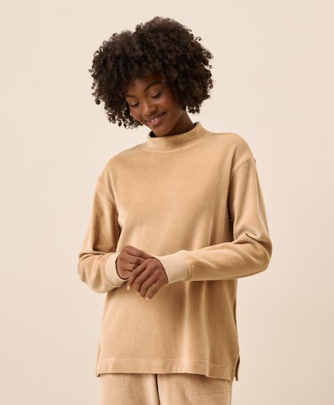 Organic Cotton Pure Velour Cozy Pullover