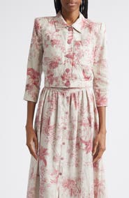 L'AGENCE Eda Jungle Toile Linen Jacket