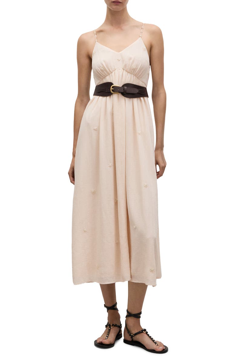 MANGO Beaded Midi Sundress, Main, color, 