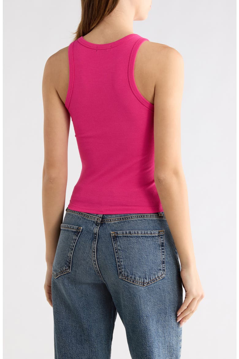 Rhinestone Ribbed Tank, Alternate, color, PEACOCK PINK