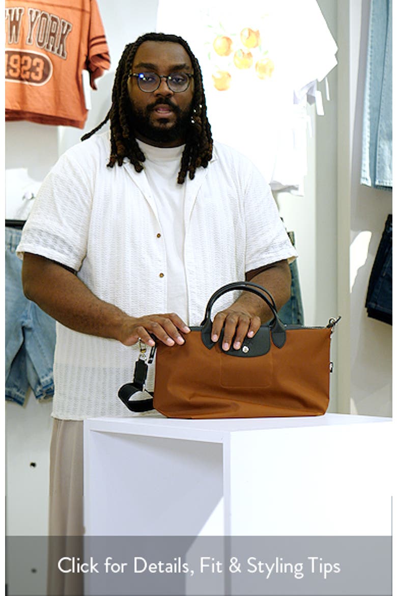 Large Le Pliage Energy Recycled Canvas Hobo Bag video