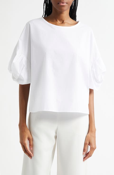 Cotton Poplin Pullover Top