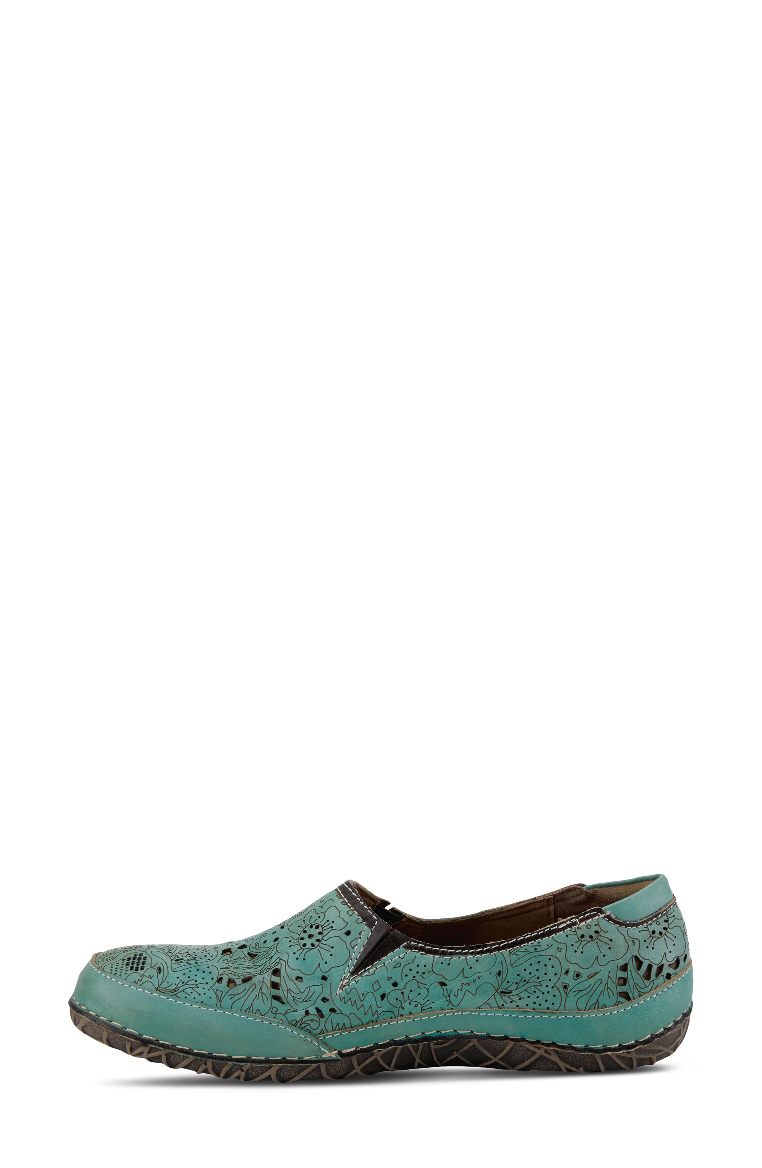L'Artiste Libora Slip-On Flat, Alternate, color, SKY BLUE LEATHER