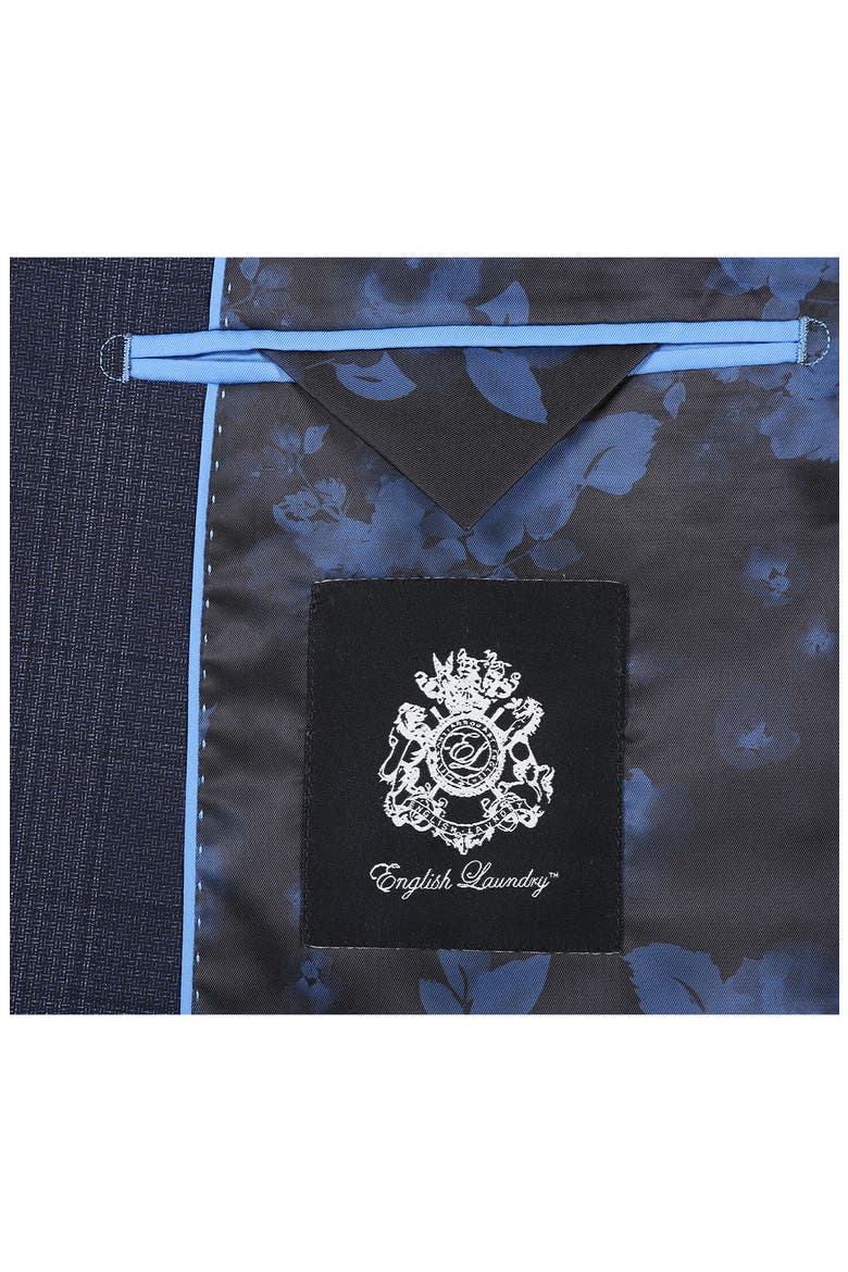 Peak Lapel Wool Blend Suit, Alternate, color, NAVY