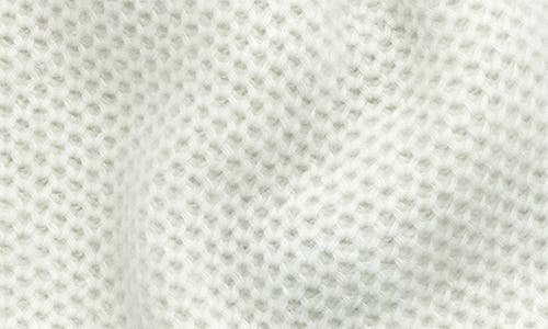 Portolano Honeycomb Cashmere Beanie In White