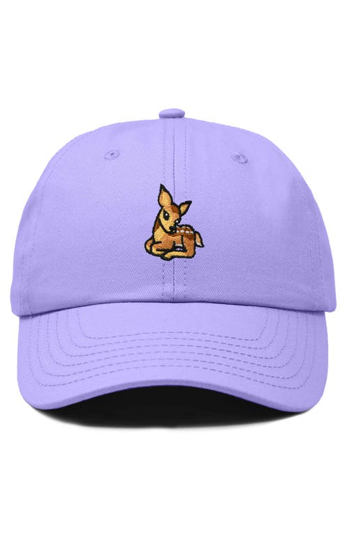Dalix Fawn Embroidered Outdoor Cap In Lavender