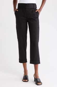 Vince Belted Linen Blend Pants