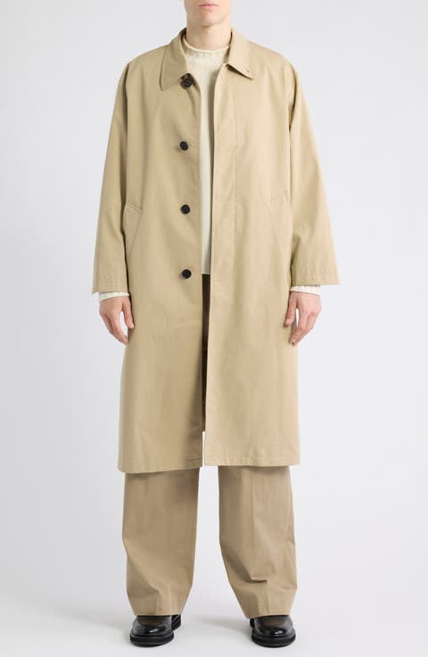 Gender Inclusive Mac Cotton Blend Coat