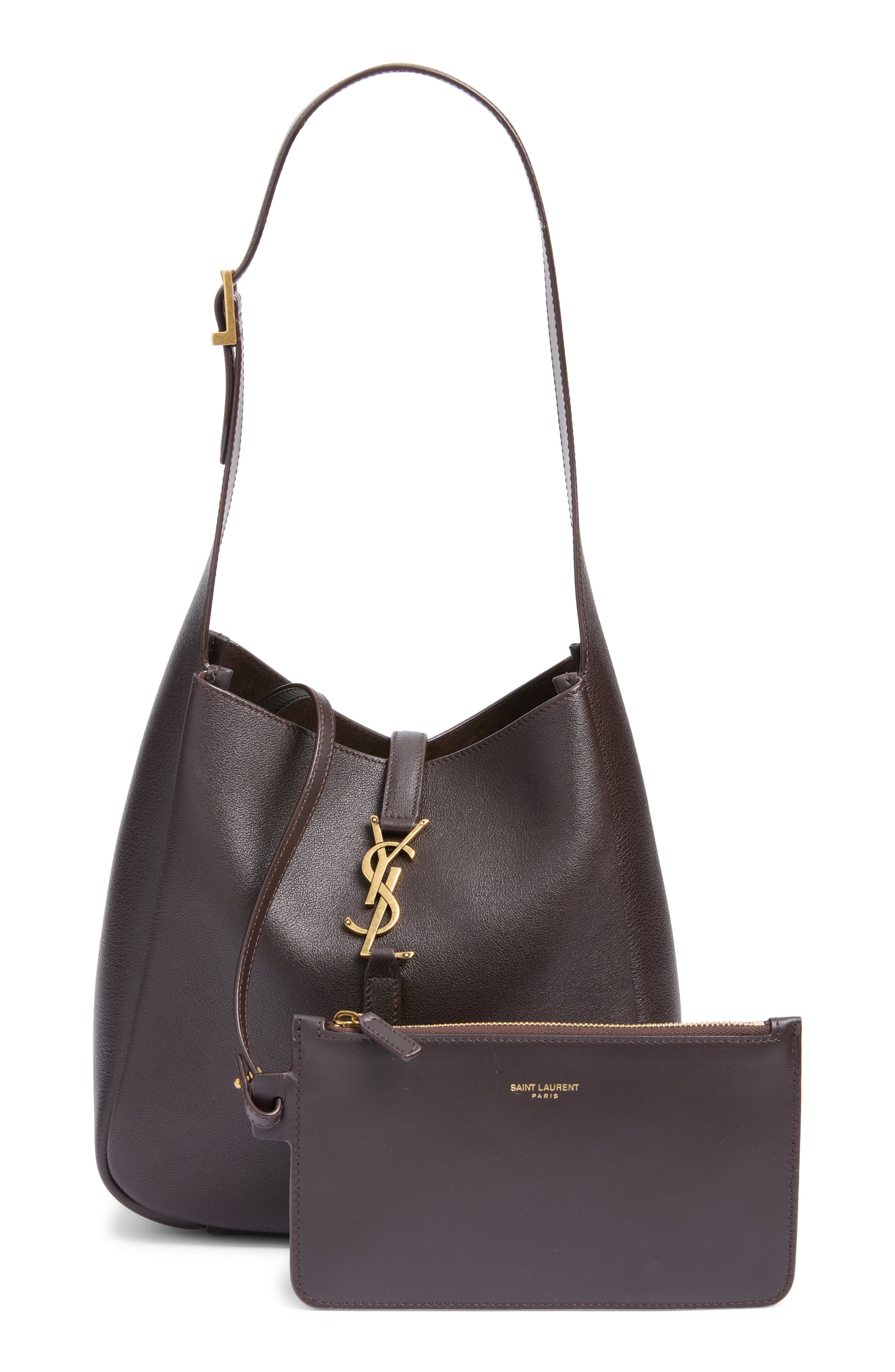 Small Le 5 à 7 Leather Hobo Bag, Alternate, color, ARABICA