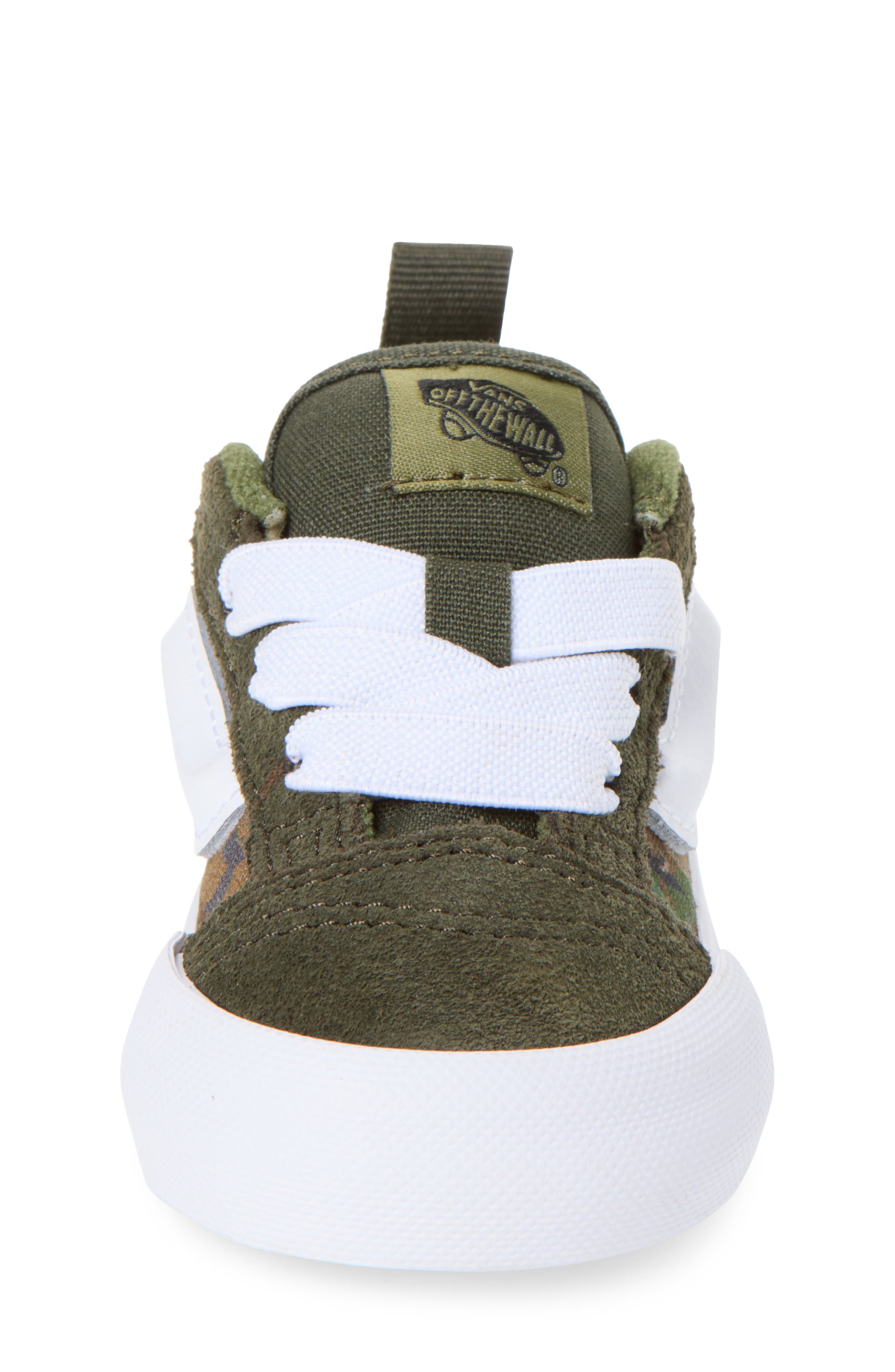 Kids' Knu Skool Elastic Lace Sneaker, Alternate, color, CHECK CAMO OBSIDIAN FERN/GREEN