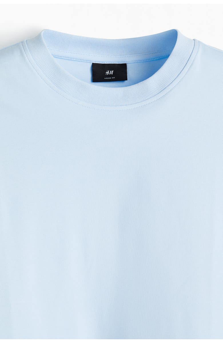 H&M Loose Fit Boxy-style T-shirt, Alternate, color, Light Blue
