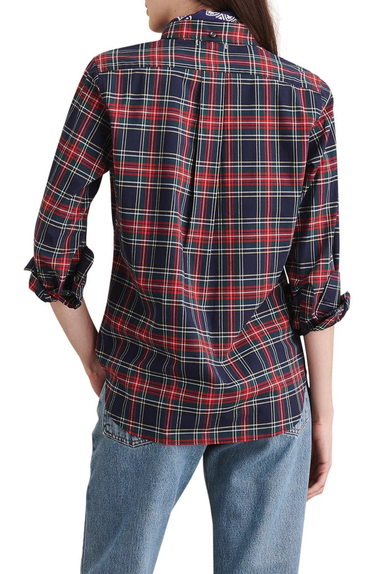 Standard Plaid Shirt, Alternate, color, NAVY/ RED/ GREEN