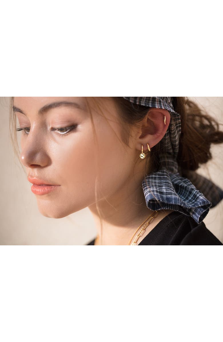 Monica Vinader MV Siren<sup>™</sup> Muse Mini Huggies, Alternate, color, Yellow Gold