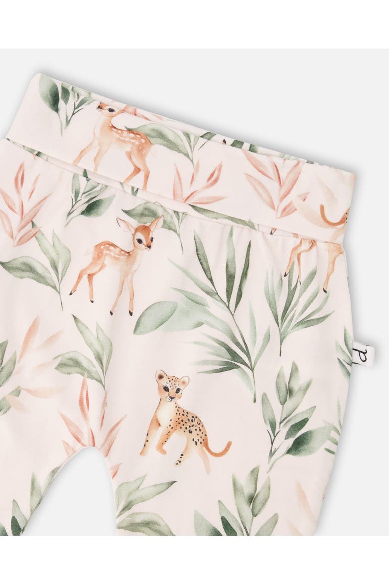 Organic Cotton Jersey Evolutive Deer Printed Pants, Alternate, color, Peach Deer Print