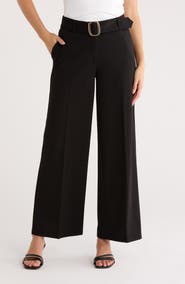 T Tahari Scuba Crepe Wide Leg Pants
