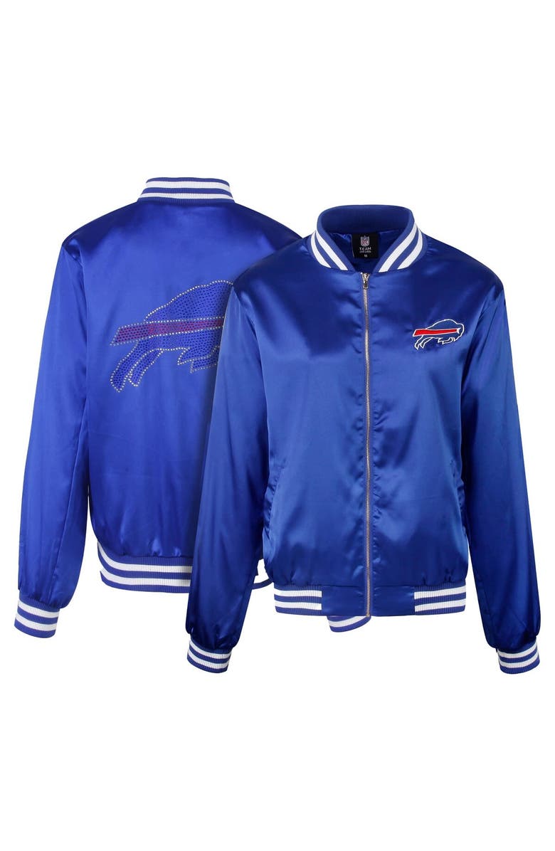 CUCE Women's Cuce  Royal Buffalo Bills Rhinestone Full-Zip Varsity Jacket, Main, color, 