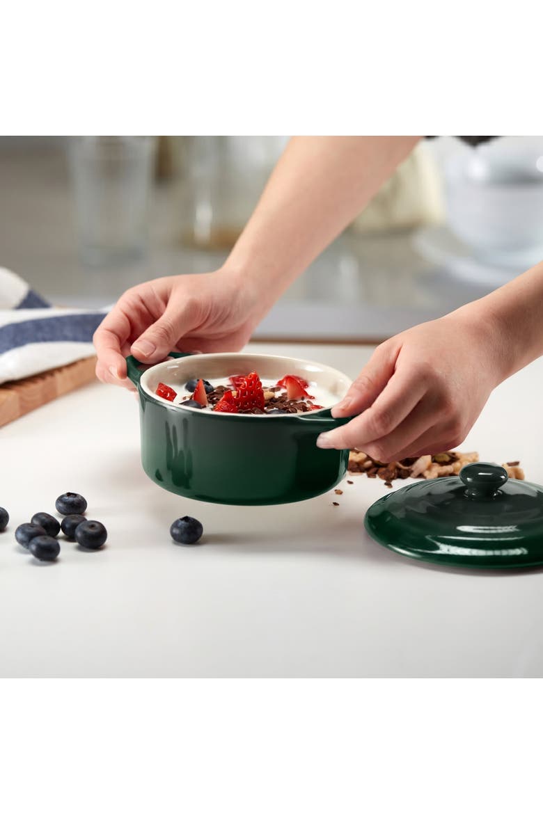 Mini Casserole Dishes, Set of 4, Alternate, color, Forest Green
