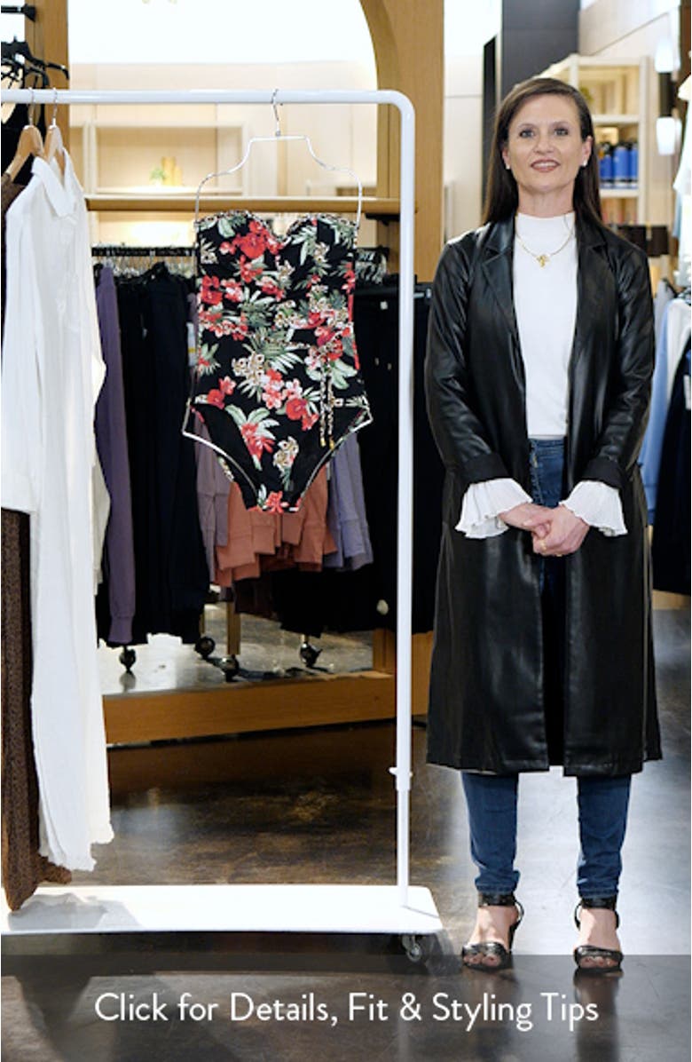 Lily Cat Shirred Bandeau One-Piece Swimsuit, sales video thumbnail