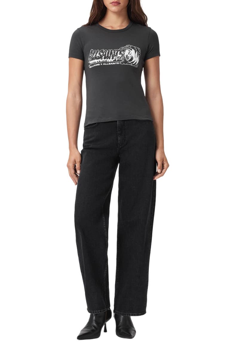 Stevie Graphic Print Burnout T-Shirt, Alternate, color, WASHED BLACK