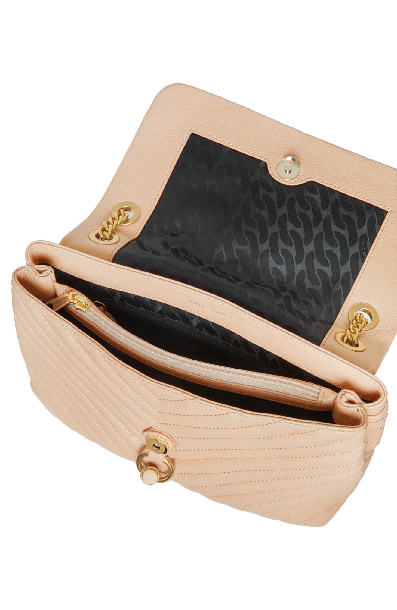 Rebecca Minkoff Edie Quilted Convertible Leather Shoulder Bag, Alternate, color, 