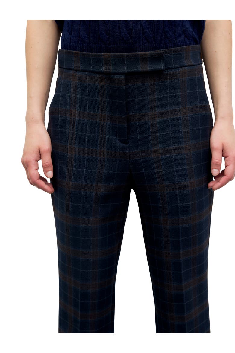Misa Mid Rise Ankle Grazer Trousers, Alternate, color, Navy Blue