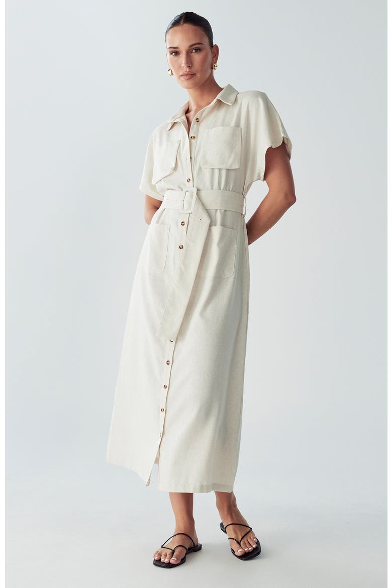Zel Midi Dress, Main, color, Natural