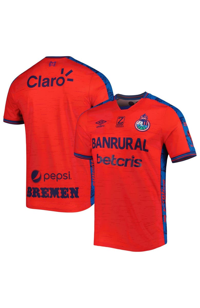 Umbro Men's Umbro Red C.S.D. Municipal 2022/23 Home Replica Jersey, Main, color, 