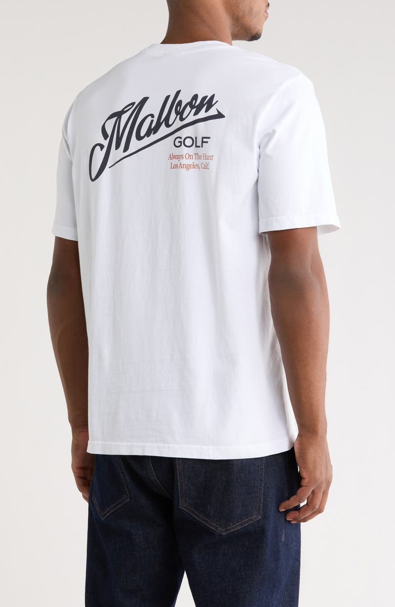 Malbon Golf Bermuda Maxwell Crest Cotton Graphic T-Shirt, Alternate, color, White