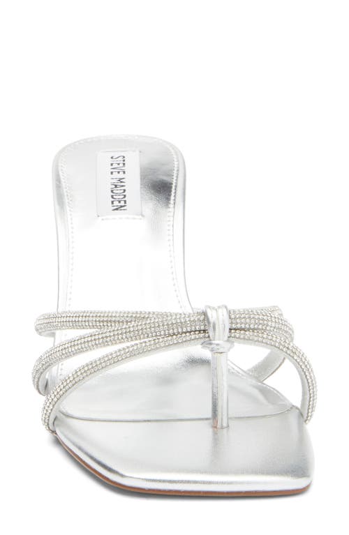 Steve Madden Jazzee Slide Sandal In Silver