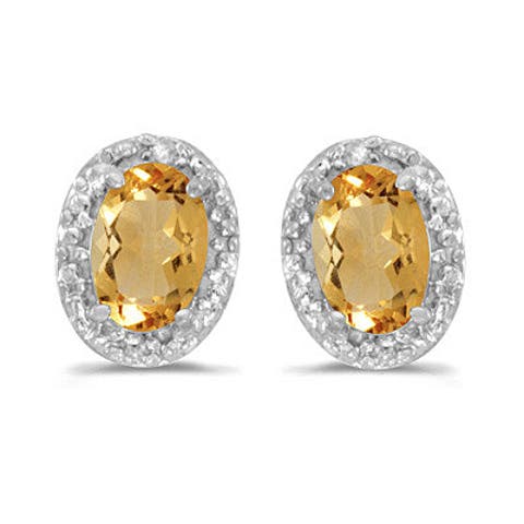14K Gold Diamond & Gemstone  Earrings