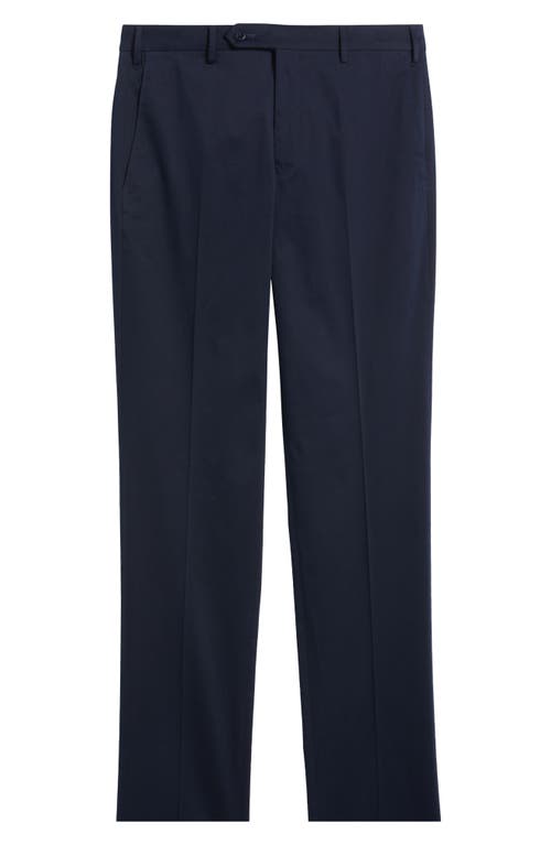 Zanella Parker Flat Front Stretch Cotton Pants In Navy