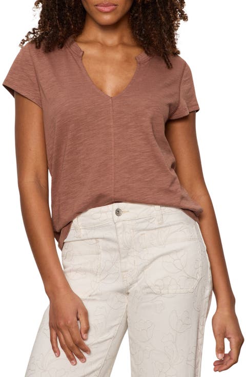The New Girl Split Neck T-Shirt