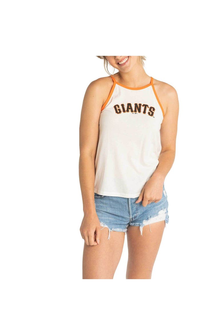 Women's Lusso  White San Francisco Giants Nadine Halter Tank Top, Alternate, color, White