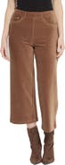 Lysse Tilda Stretch Corduroy Wide Leg Crop Pants
