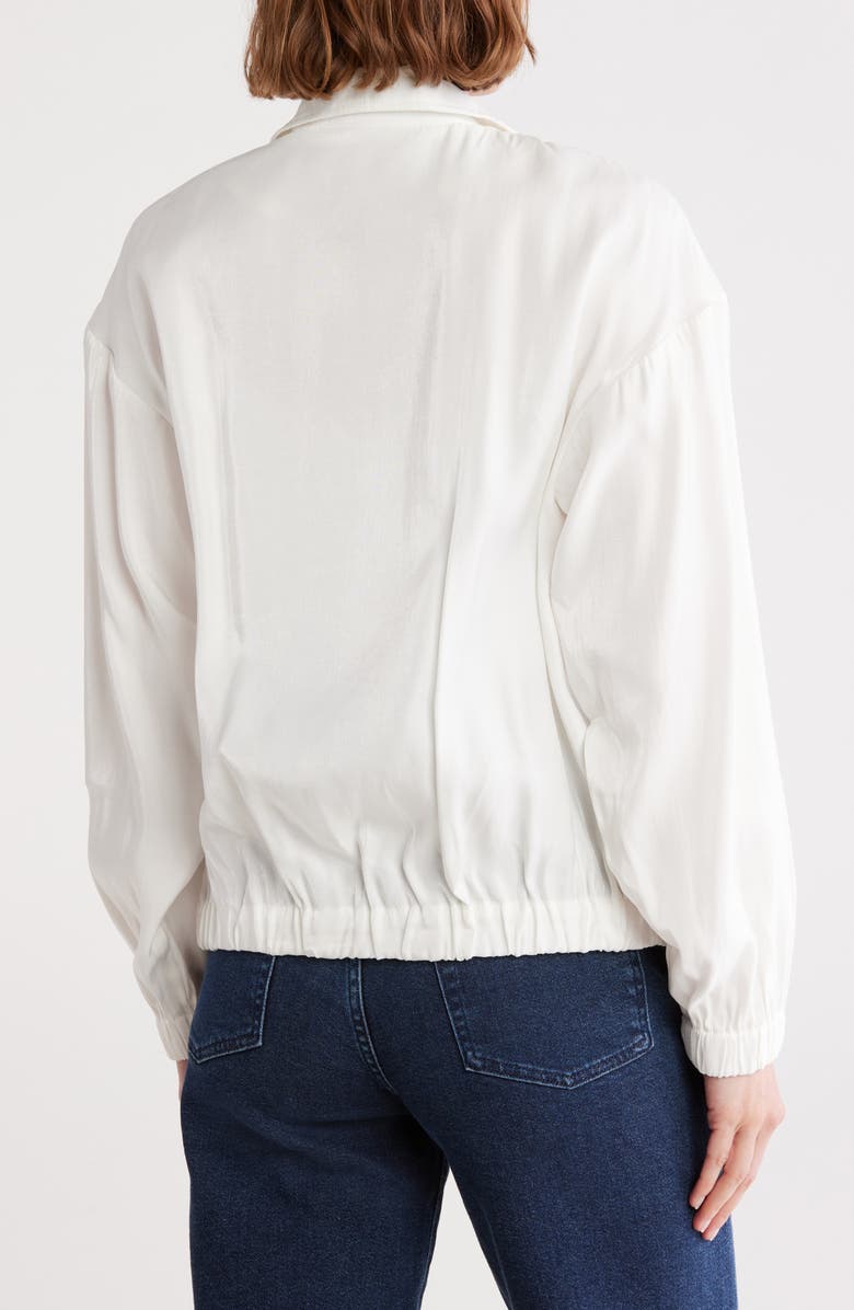 PATRIZIA LUCA Exposed Zip Jacket, Alternate, color, Off Wht