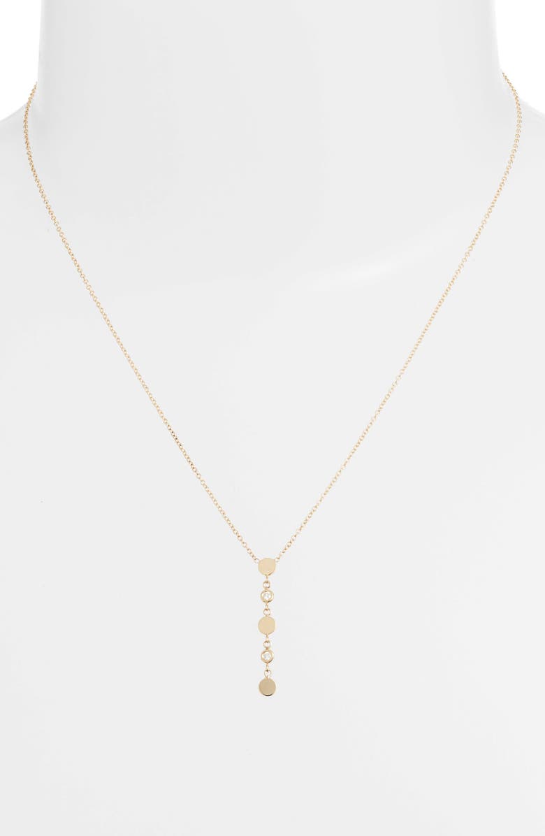 Zoë Chicco Bezel Diamond Pendant Necklace, Alternate, color,