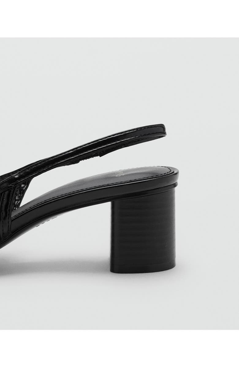 MANGO Braided Slingback Pump, Alternate, color, Black