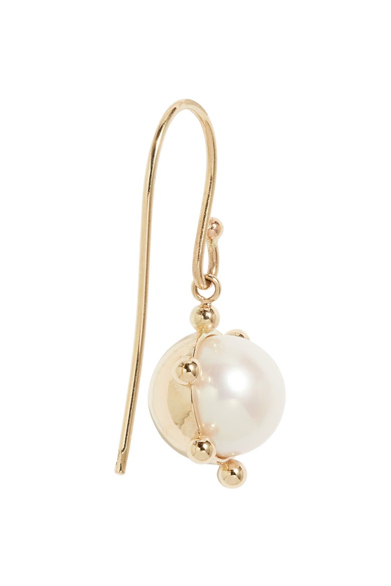 Bubble Cultured Pearl Drop Earrings, Alternate, color, GOLD